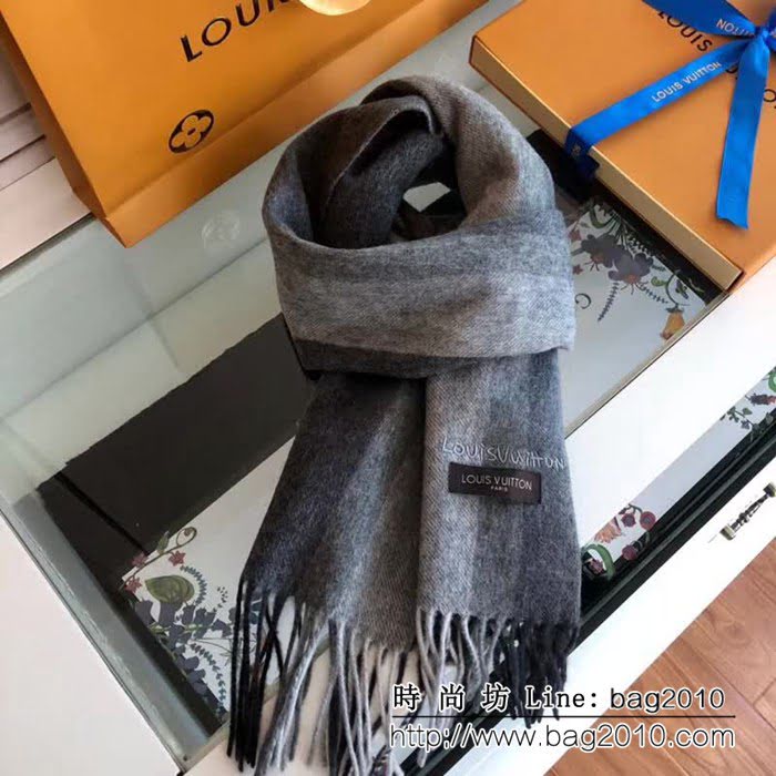 路易威登LV頂級高端 2018最新款羊絨圍巾 男女同款 LLWJ6146